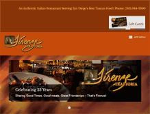 Tablet Screenshot of firenzetrattoria.com